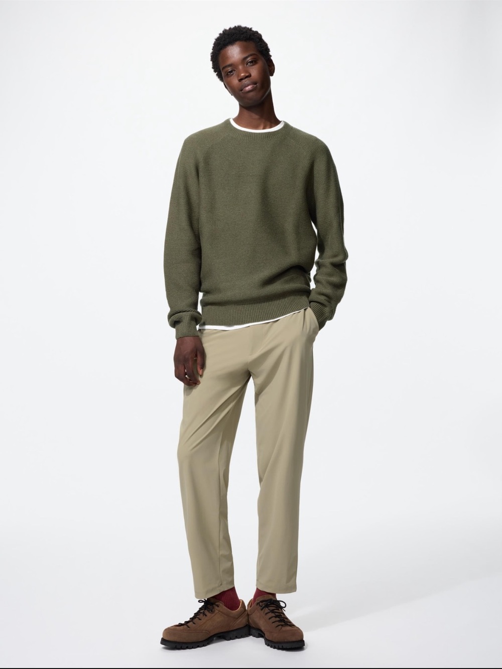 UNIQLO Men’s Ultra Stretch Pants – Beige/Khaki – Size L